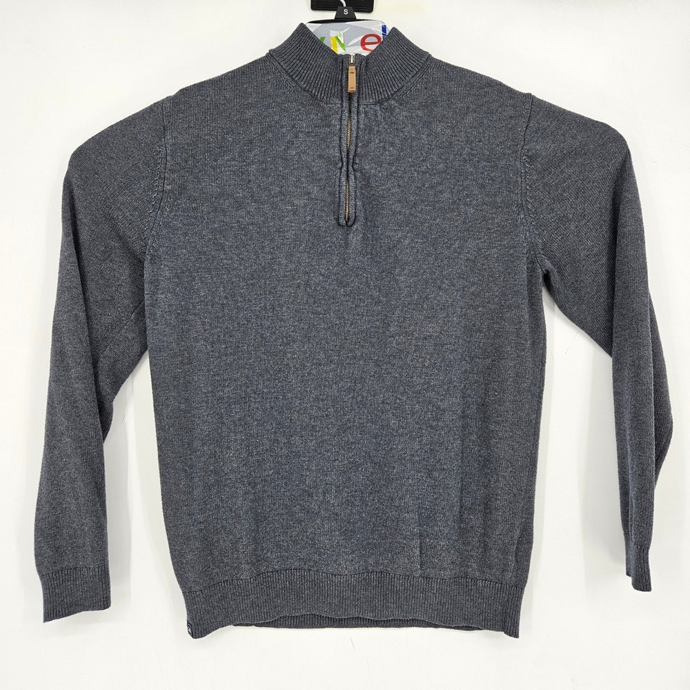 Mizzen Main Quarter Zip Pullover Shirt Mens Large Gray Long‎ Sleeve Casual
